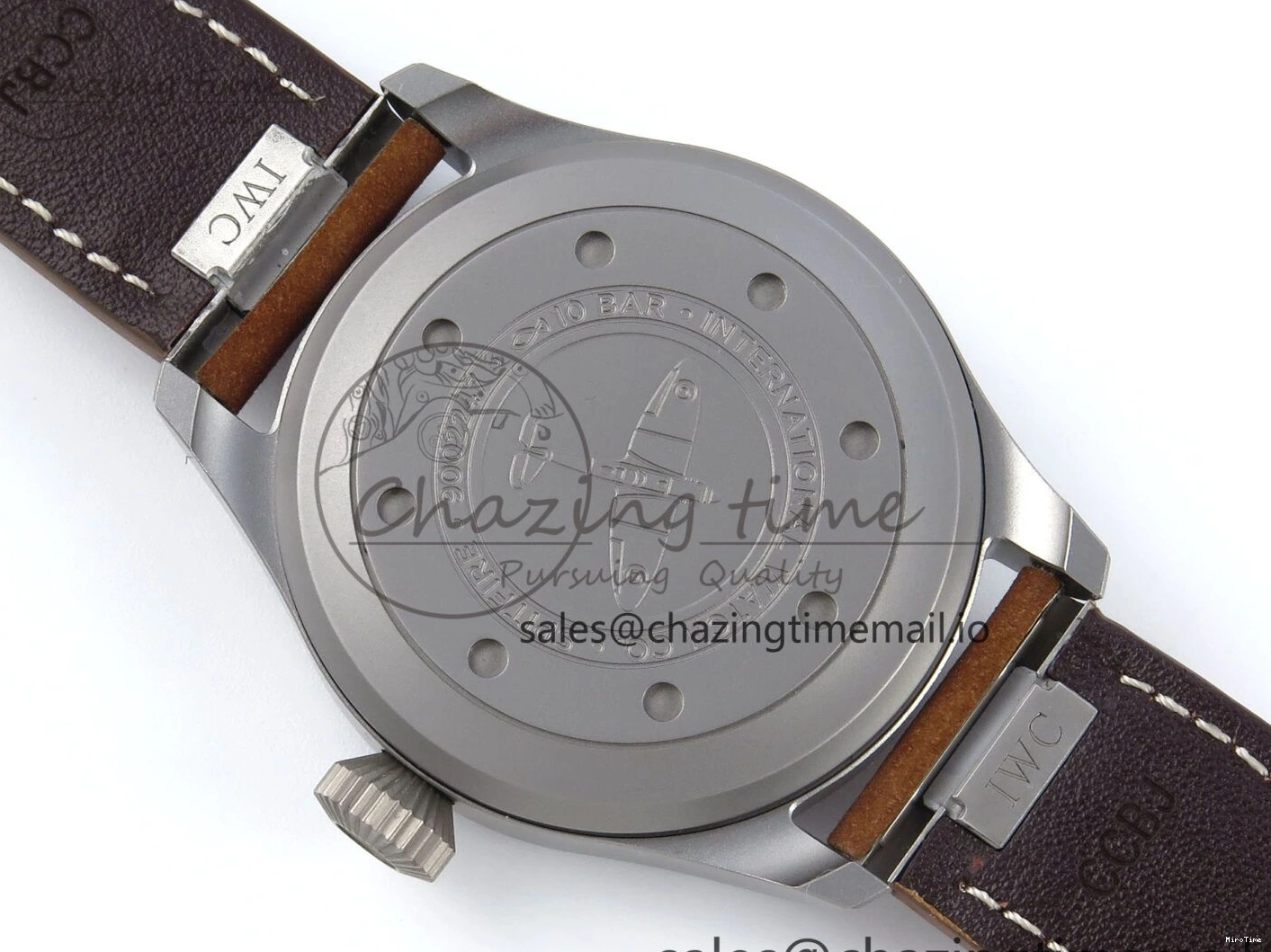 MIROTIME 0415 Big Pilot IW329701 M+F 1:1 Best Edition Black Dial on Brown Leather Strap MY RelaxedFit 7005